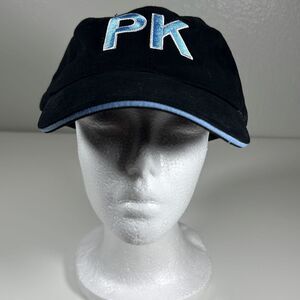 Pie Karma Hook & Loop Baseball Cap. Black w/blue. OSFM
